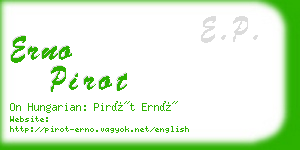 erno pirot business card